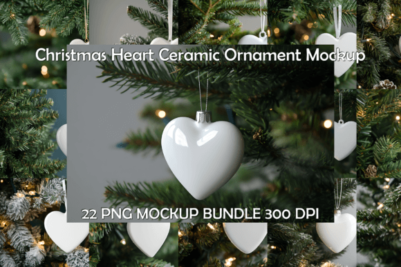 Ceramic Ornament Mockups: Festive Graphics for Brands