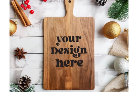 Christmas Cutting Board Mockup 5: Essential Graphics