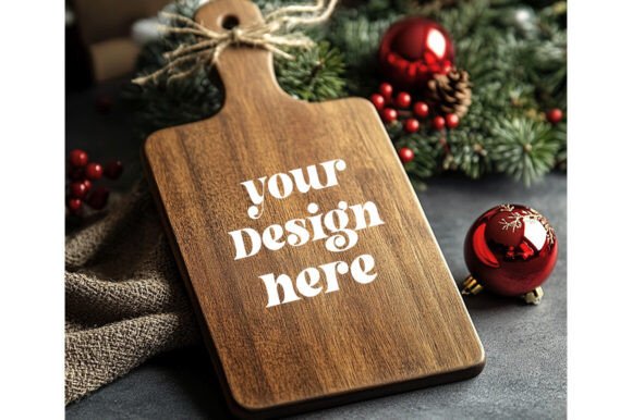 Christmas Cutting Board Mockup 52: Graphics for Product Mockups