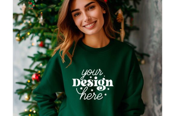 Christmas Forest Green Shirt Mockup 78: Graphics & Product Mockups