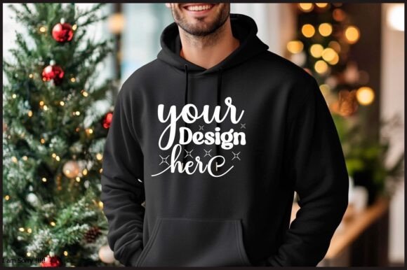 Christmas Hoodie Men Mockup 17: Graphics & Product Mockups