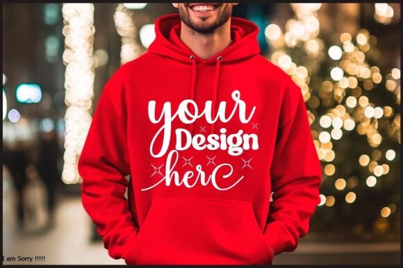 Christmas Hoodie Men Mockup 48: Graphics & Product Mockups
