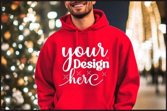 Christmas Hoodie Men Mockup 58: Essential Graphics & Product Mockups