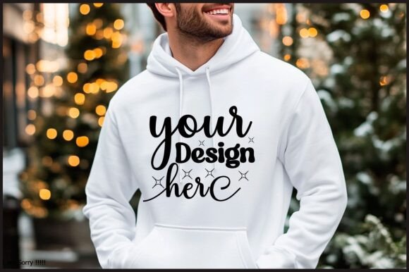 Christmas Hoodie Men Mockup 87: Graphics & Product Mockups