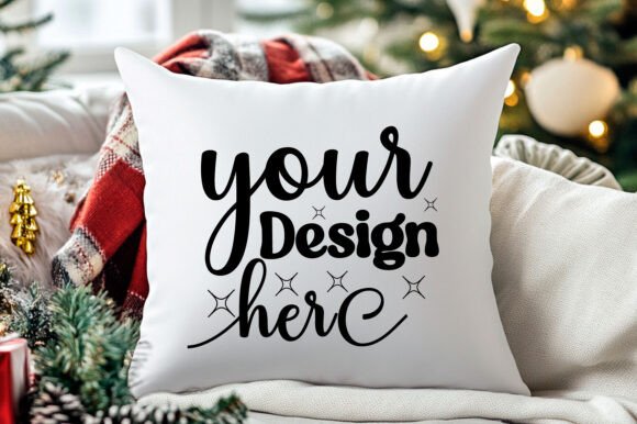 Christmas Pillow Mockup 13: Graphics for Product Mockups