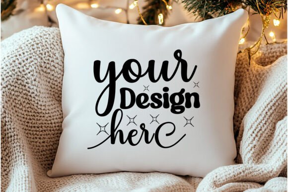 Christmas Pillow Mockup 194: Graphics for Product Mockups