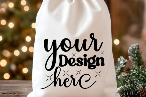 Christmas Santa Sack Mockup: Essential Graphics