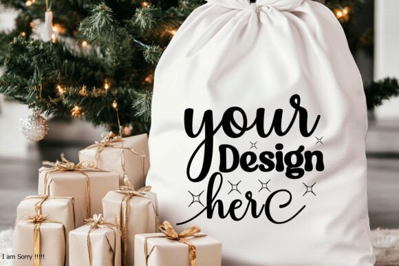 Christmas Santa Sack Mockup Jpg 123: Graphics & Product Mockups