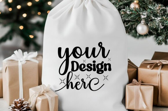 Christmas Santa Sack Mockup Jpg 77: Graphics & Product Mockups