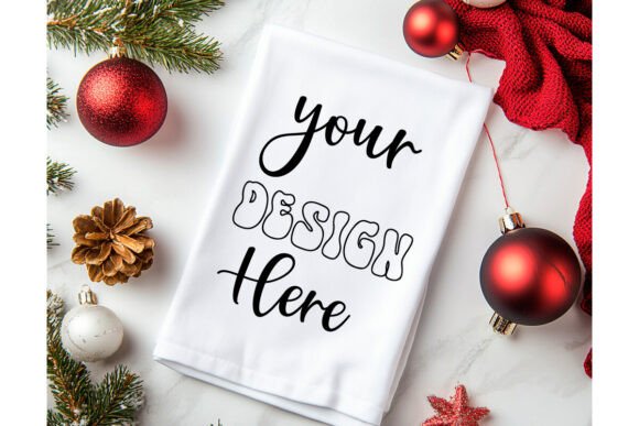 Christmas Towel Mockup 3: Essential Graphics for Product Mockups