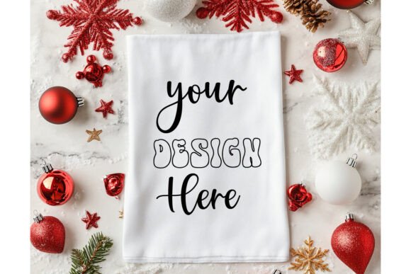 Christmas Towel Mockup 35: Premium Graphics for Product Mockups
