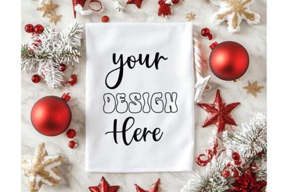 Christmas Towel Mockup 43: Essential Graphics for Product Mockups
