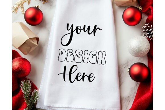 Christmas Towel Mockup 56: Graphics for Product Mockups