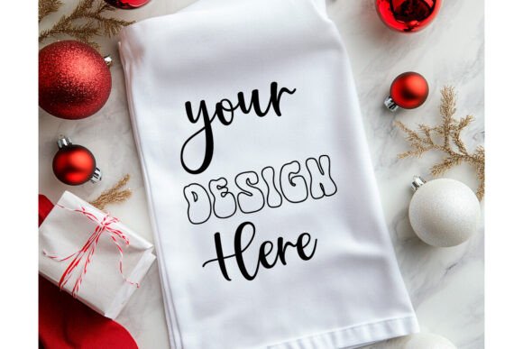 Christmas Towel Mockup 70: Essential Graphics & Product Mockups