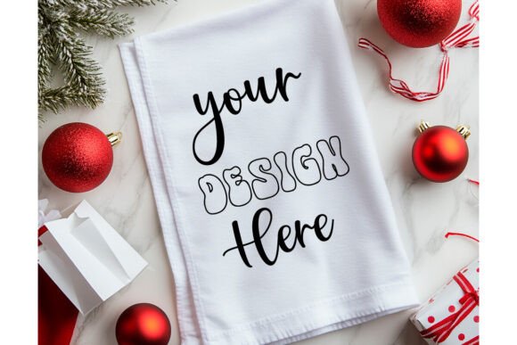Christmas Towel Mockup 73: Premium Graphics & Product Mockups