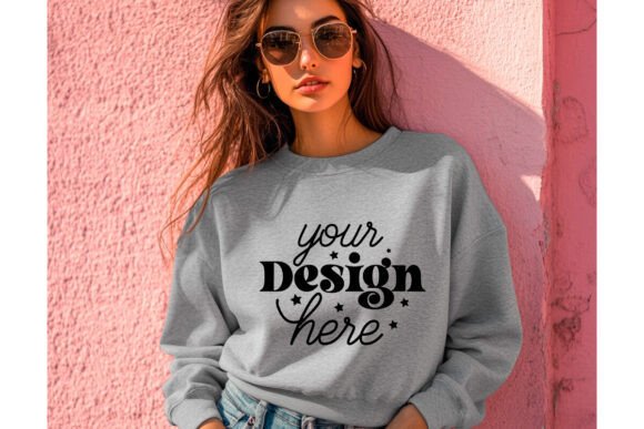 Gildan 18000 Ash Mockup 34: Graphics & Product Mockups