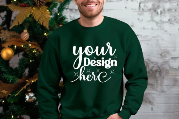 Gildan 18000 Christmas Men Mockup 1: Graphics for Product Mockups