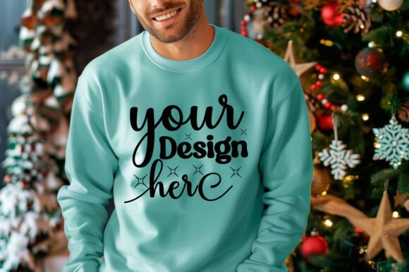 Gildan 18000 Christmas Men Mockup 147: Graphics & Product Mockups