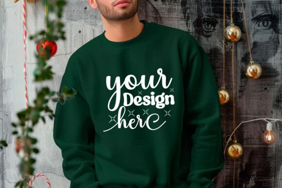 Gildan 18000 Christmas Men Mockup 17: Graphics for Product Mockups