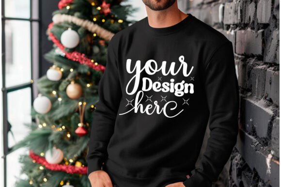 Gildan 18000 Christmas Men Mockup 179: Premium Graphics & Product Mockups