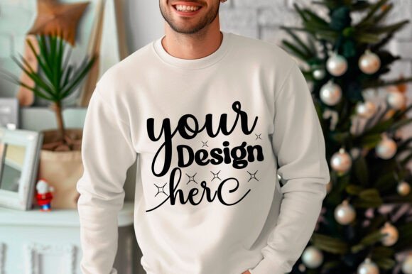 Gildan 18000 Christmas Men Mockup 185: Graphics & Product Mockups