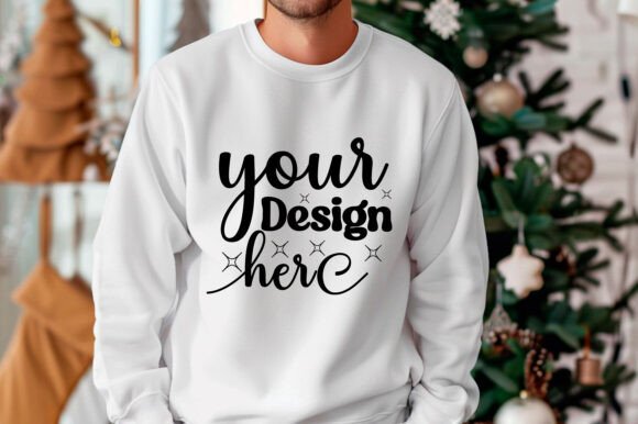 Gildan 18000 Christmas Men Mockup 194: Graphics & Product Mockups