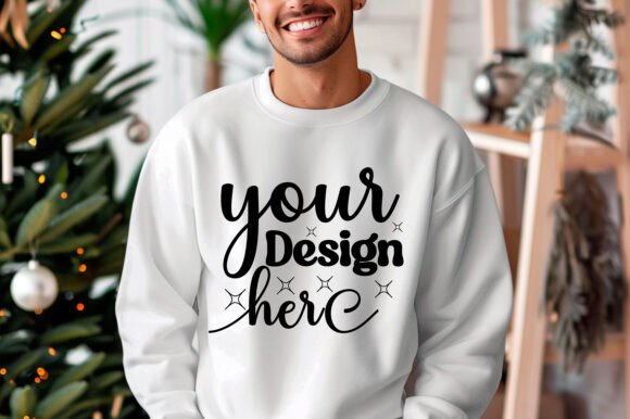 Gildan 18000 Christmas Men Mockup 199: Graphics & Product Mockups
