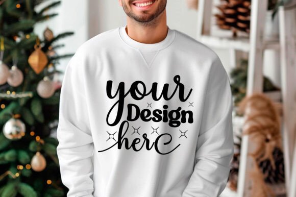 Gildan 18000 Christmas Men Mockup 228: Graphics & Product Mockups
