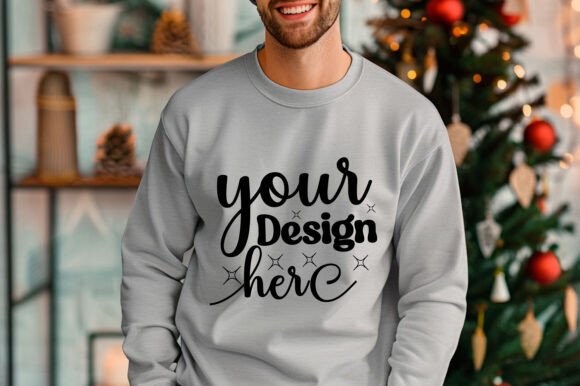 Gildan 18000 Christmas Men Mockup 77: Graphics for Product Mockups