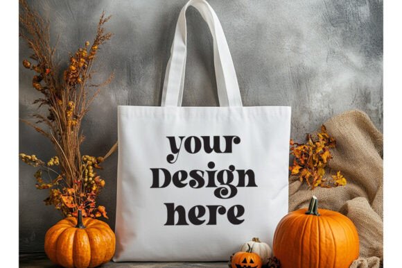 Halloween Tote Mockup 4: Graphics for Product Mockups