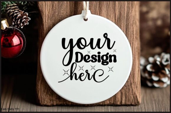 Round Christmas Ornament Mockup 105: Graphics & Product Mockups