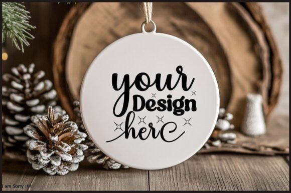 Round Christmas Ornament Mockup 113: Essential Graphics
