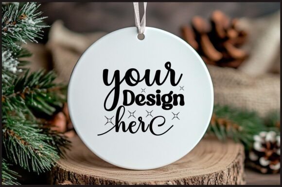 Round Christmas Ornament Mockup 118: Graphics & Product Mockups