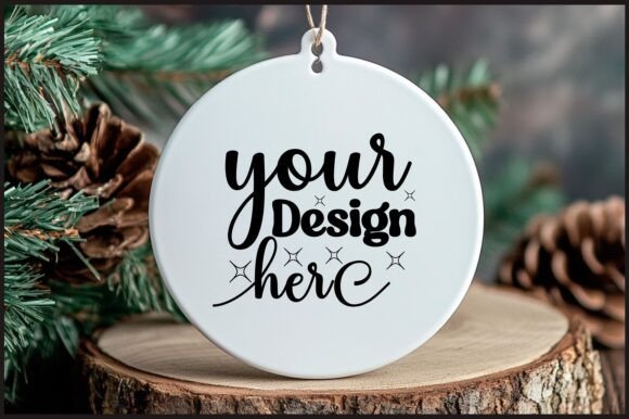 Round Christmas Ornament Mockup 12: Premium Graphics & Product Mockups