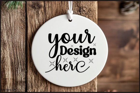 Round Christmas Ornament Mockup 128: Graphics & Product Mockups