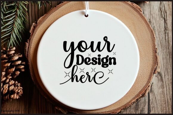 Round Christmas Ornament Mockup 135: Graphics & Product Mockups
