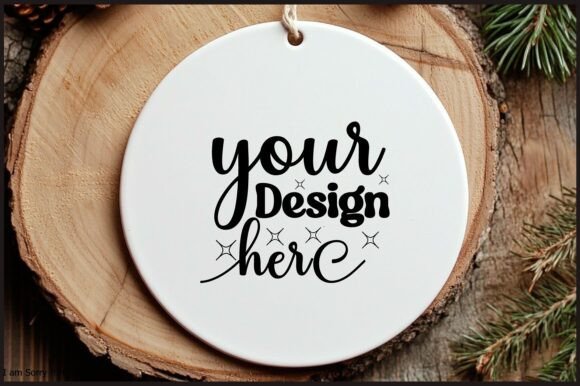 Round Christmas Ornament Mockup 136: Graphics & Product Mockups