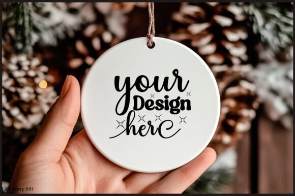 Round Christmas Ornament Mockup 138: Premium Graphics for Product Mockups
