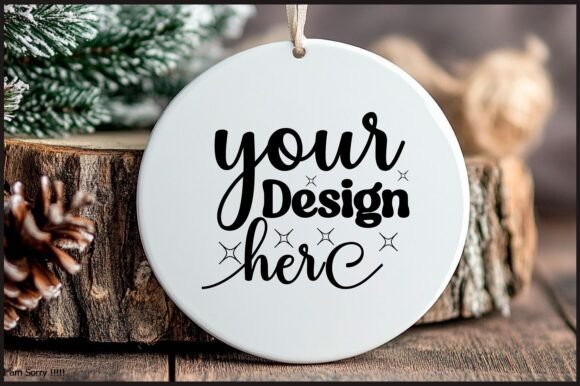 Round Christmas Ornament Mockup 50: Graphics & Product Mockups