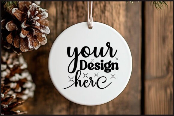 Round Christmas Ornament Mockup 65: Graphics & Product Mockups