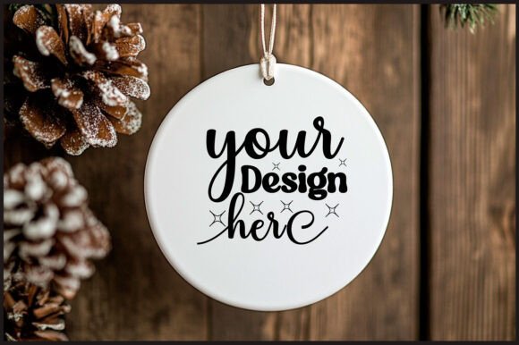 Round Christmas Ornament Mockup 70: Graphics & Product Mockups