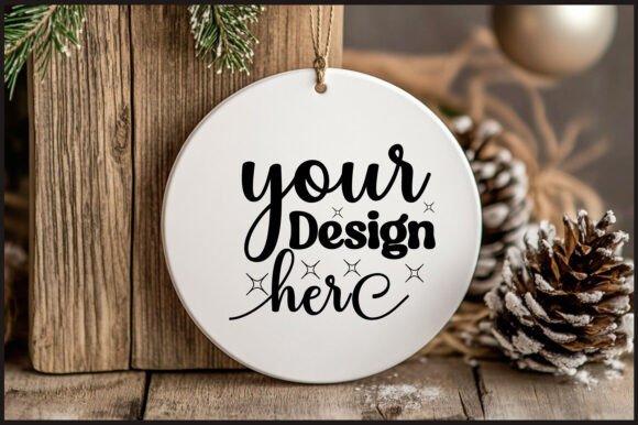 Round Christmas Ornament Mockup 78: Graphics & Product Mockups